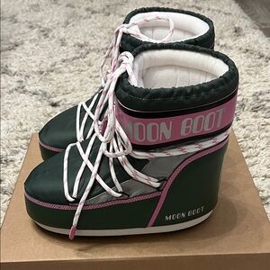 Moon Boot Icon low space racing boot. Green. Silver. Pink. Size 36/38 New.
